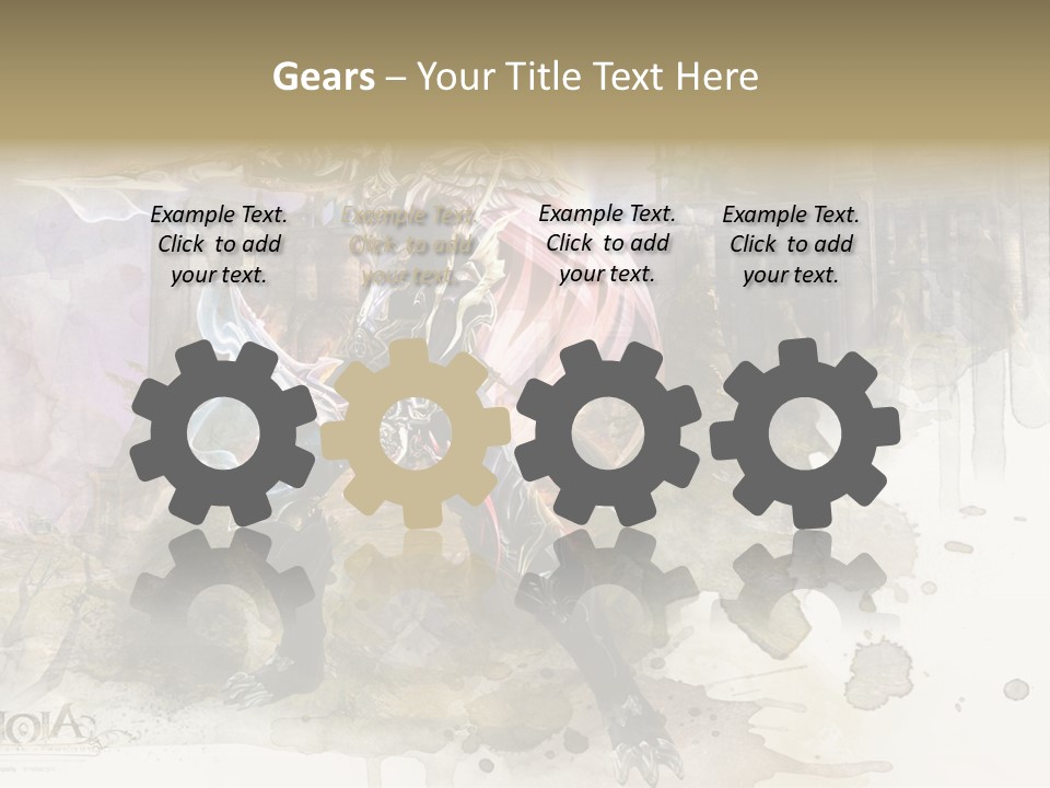 A Man With A Sword Standing In Front Of A Castle PowerPoint Template