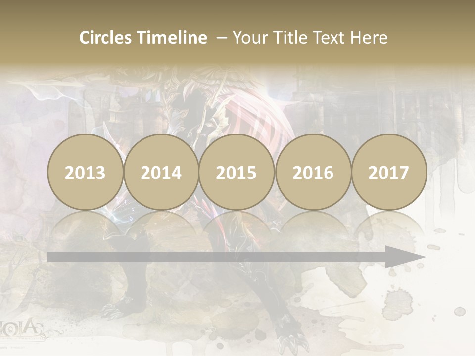 A Man With A Sword Standing In Front Of A Castle PowerPoint Template