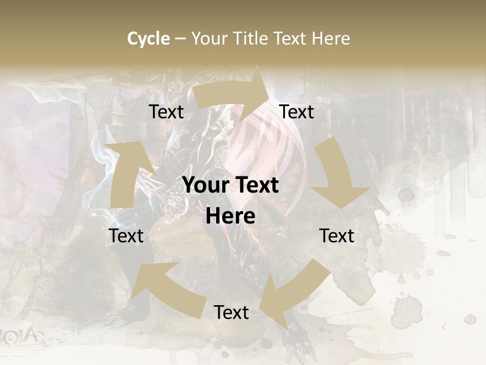 A Man With A Sword Standing In Front Of A Castle PowerPoint Template