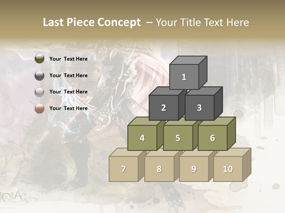 A Man With A Sword Standing In Front Of A Castle PowerPoint Template