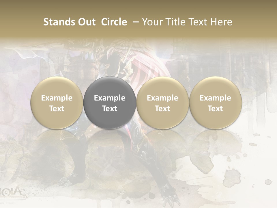 A Man With A Sword Standing In Front Of A Castle PowerPoint Template