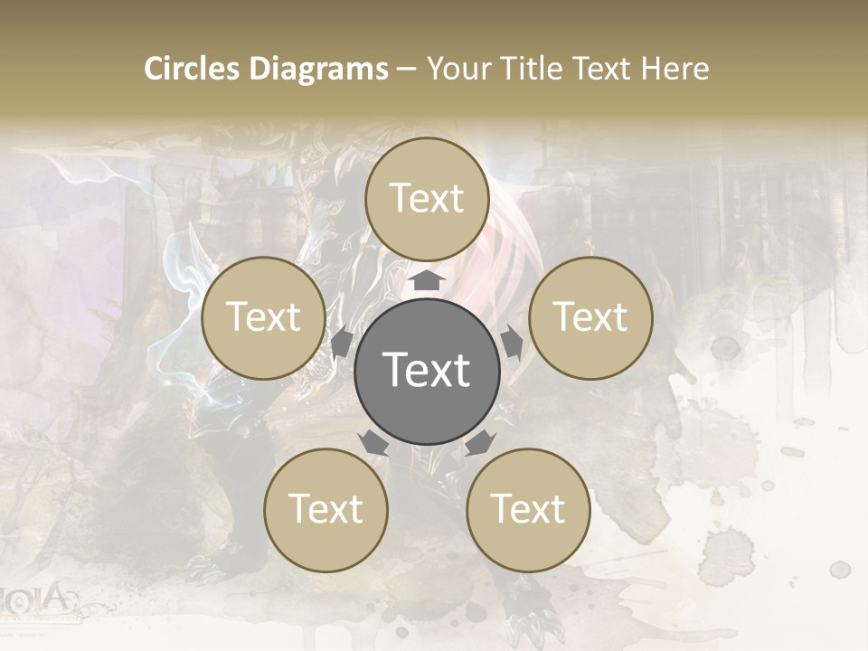 A Man With A Sword Standing In Front Of A Castle PowerPoint Template