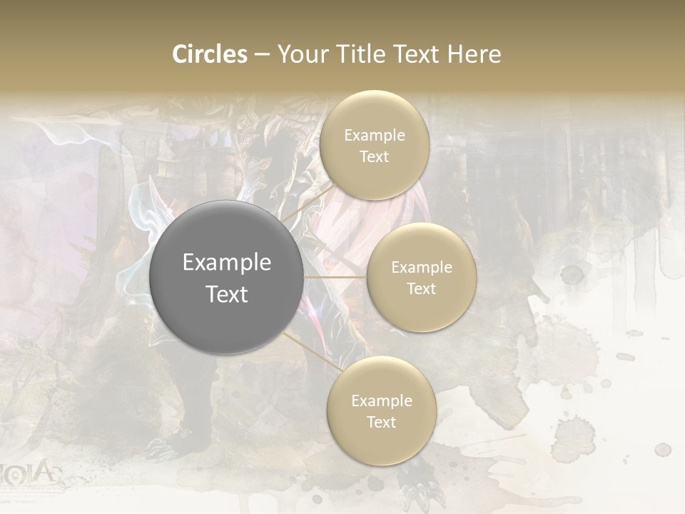 A Man With A Sword Standing In Front Of A Castle PowerPoint Template