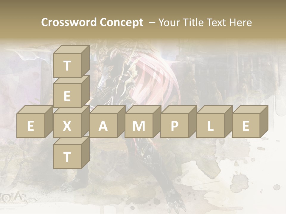 A Man With A Sword Standing In Front Of A Castle PowerPoint Template