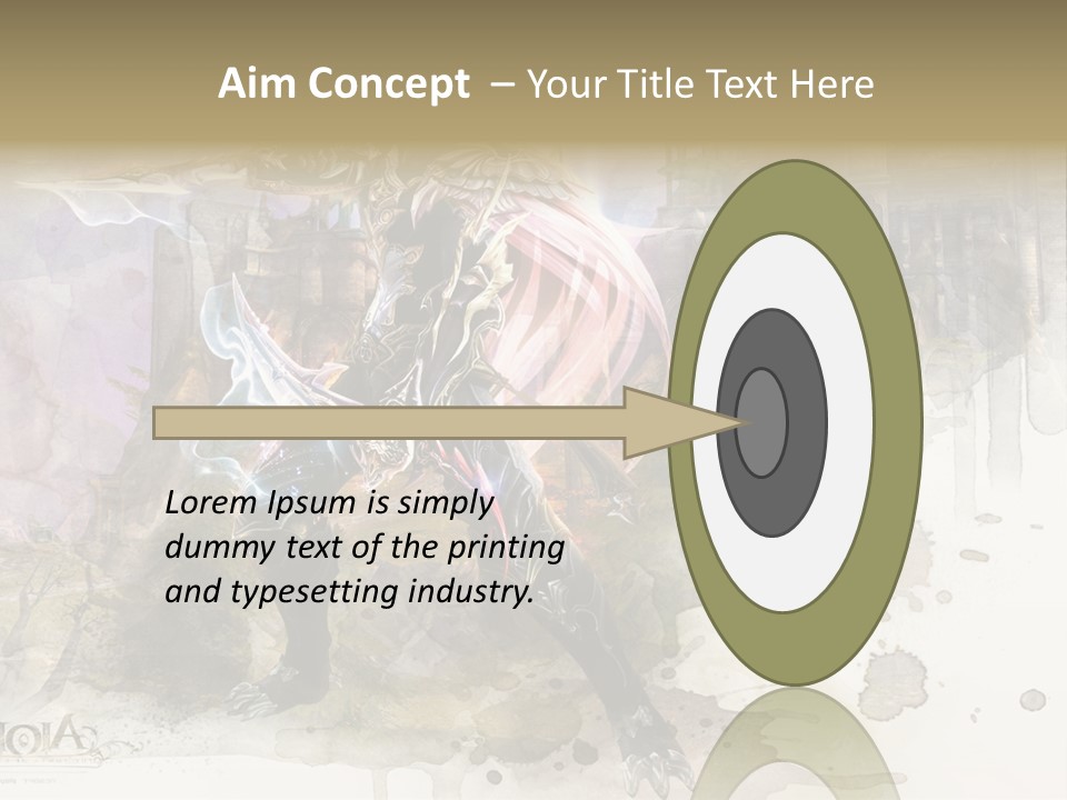 A Man With A Sword Standing In Front Of A Castle PowerPoint Template