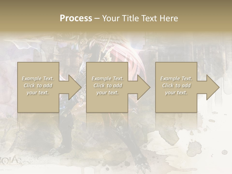 A Man With A Sword Standing In Front Of A Castle PowerPoint Template