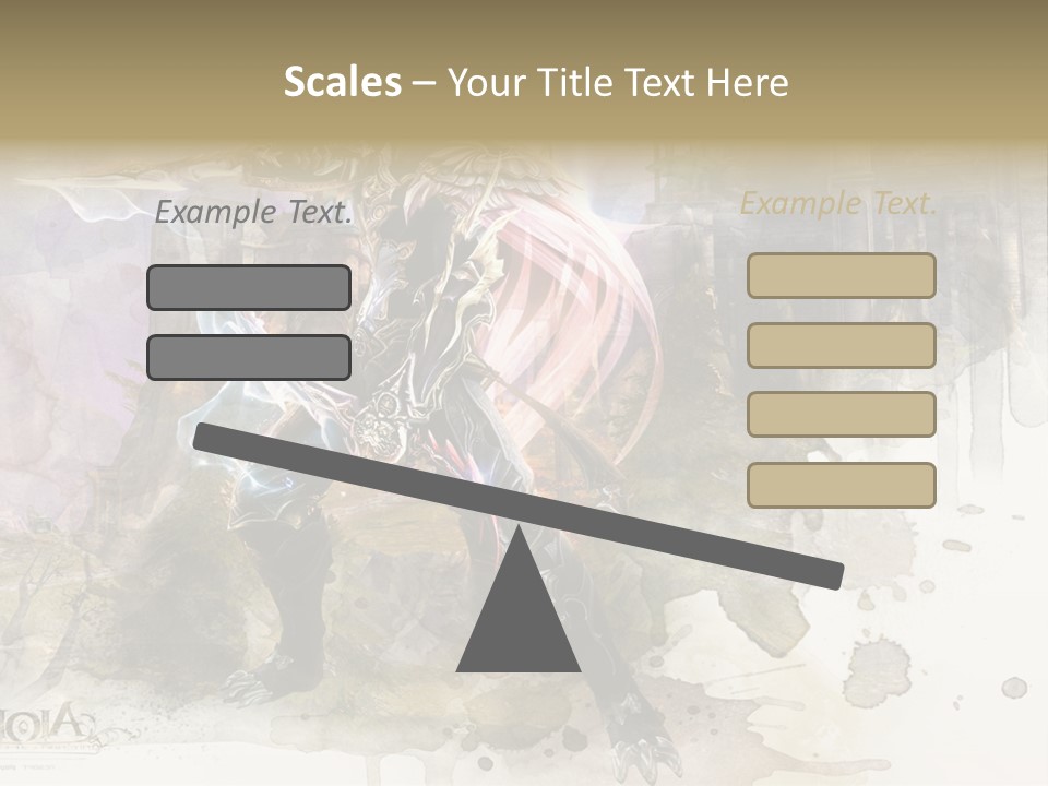 A Man With A Sword Standing In Front Of A Castle PowerPoint Template