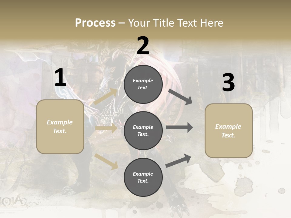 A Man With A Sword Standing In Front Of A Castle PowerPoint Template