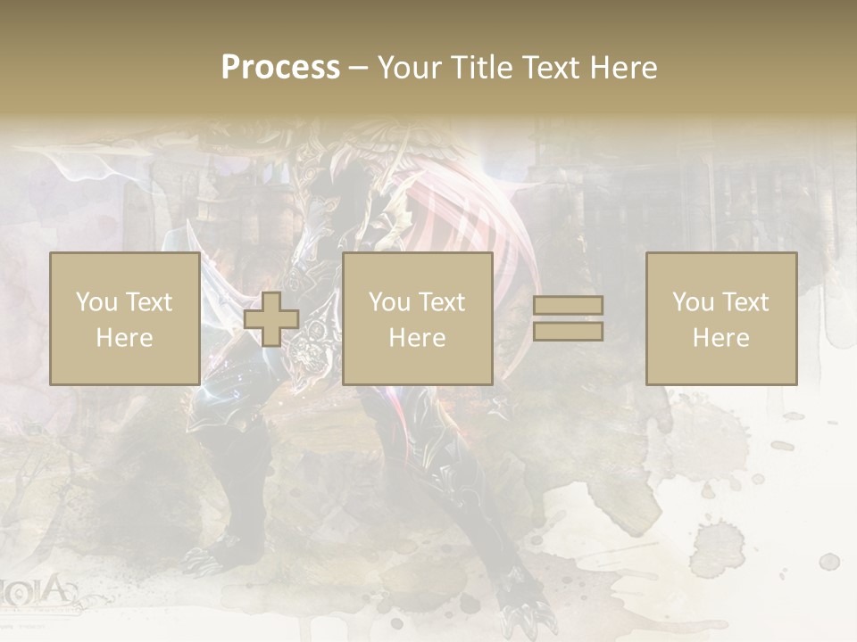 A Man With A Sword Standing In Front Of A Castle PowerPoint Template