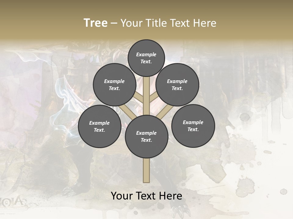 A Man With A Sword Standing In Front Of A Castle PowerPoint Template