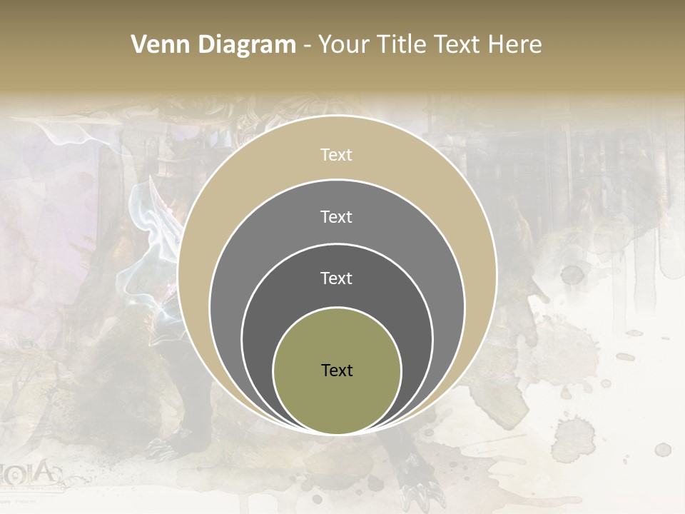 A Man With A Sword Standing In Front Of A Castle PowerPoint Template