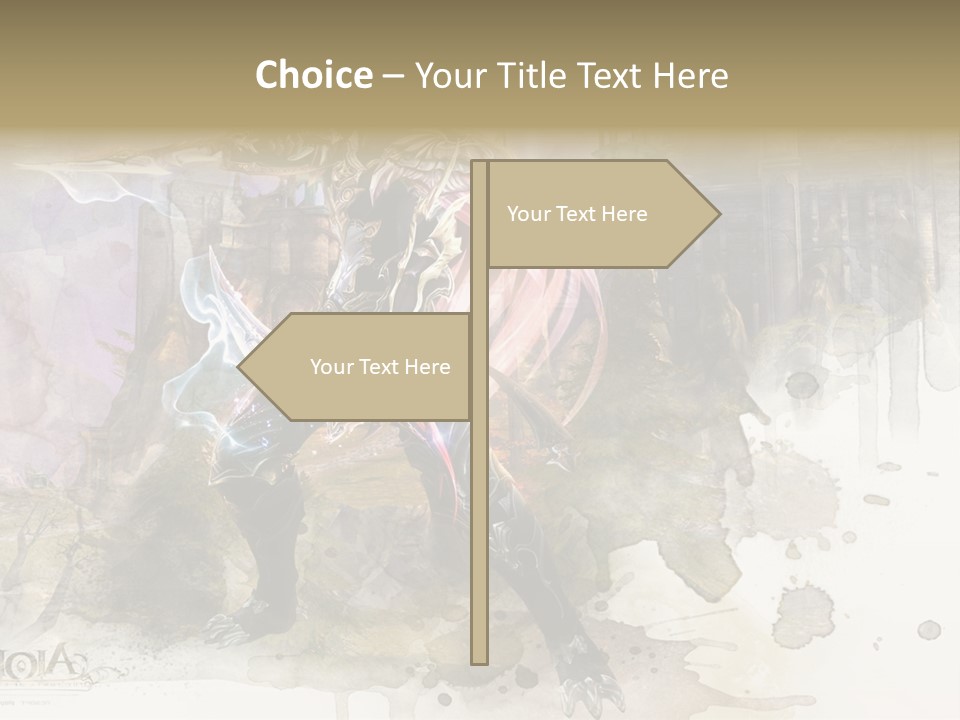 A Man With A Sword Standing In Front Of A Castle PowerPoint Template