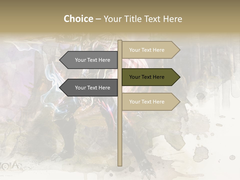 A Man With A Sword Standing In Front Of A Castle PowerPoint Template