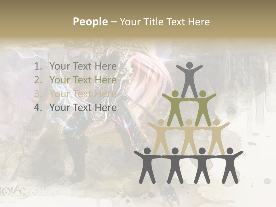 A Man With A Sword Standing In Front Of A Castle PowerPoint Template