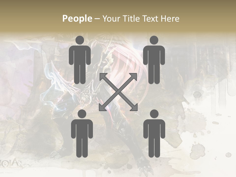 A Man With A Sword Standing In Front Of A Castle PowerPoint Template