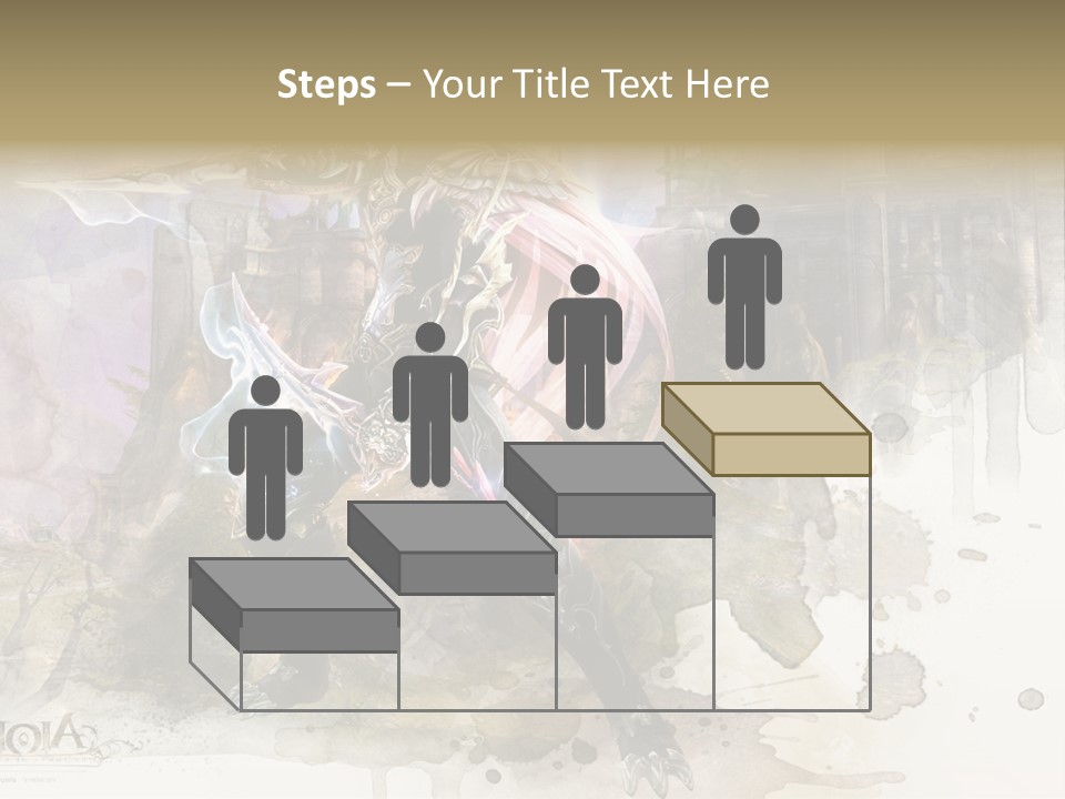 A Man With A Sword Standing In Front Of A Castle PowerPoint Template