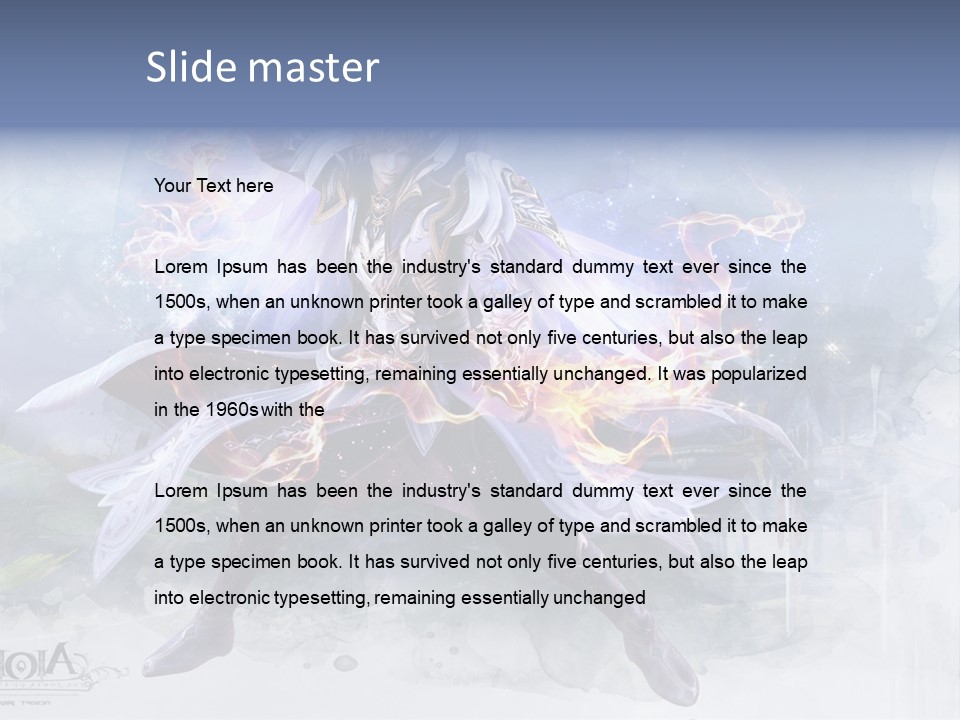 A Man With A Sword In His Hand Powerpoint Presentation PowerPoint Template