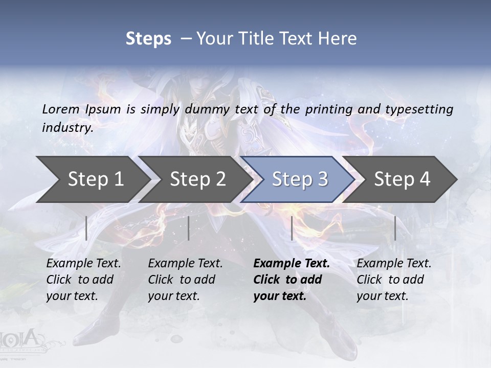 A Man With A Sword In His Hand Powerpoint Presentation PowerPoint Template