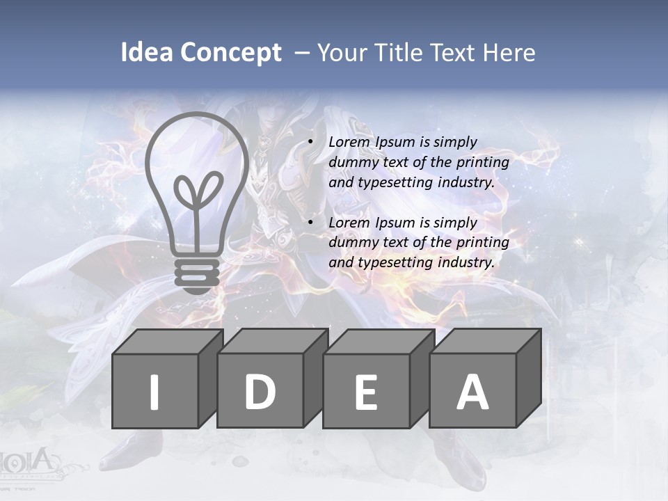 A Man With A Sword In His Hand Powerpoint Presentation PowerPoint Template