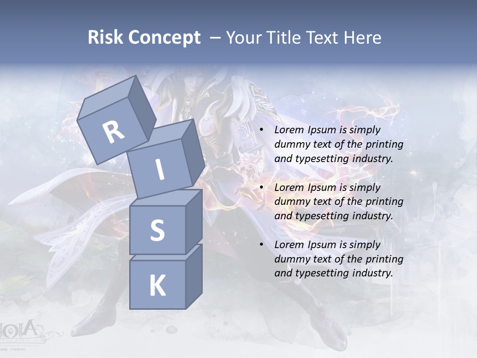 A Man With A Sword In His Hand Powerpoint Presentation PowerPoint Template