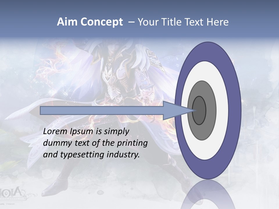 A Man With A Sword In His Hand Powerpoint Presentation PowerPoint Template