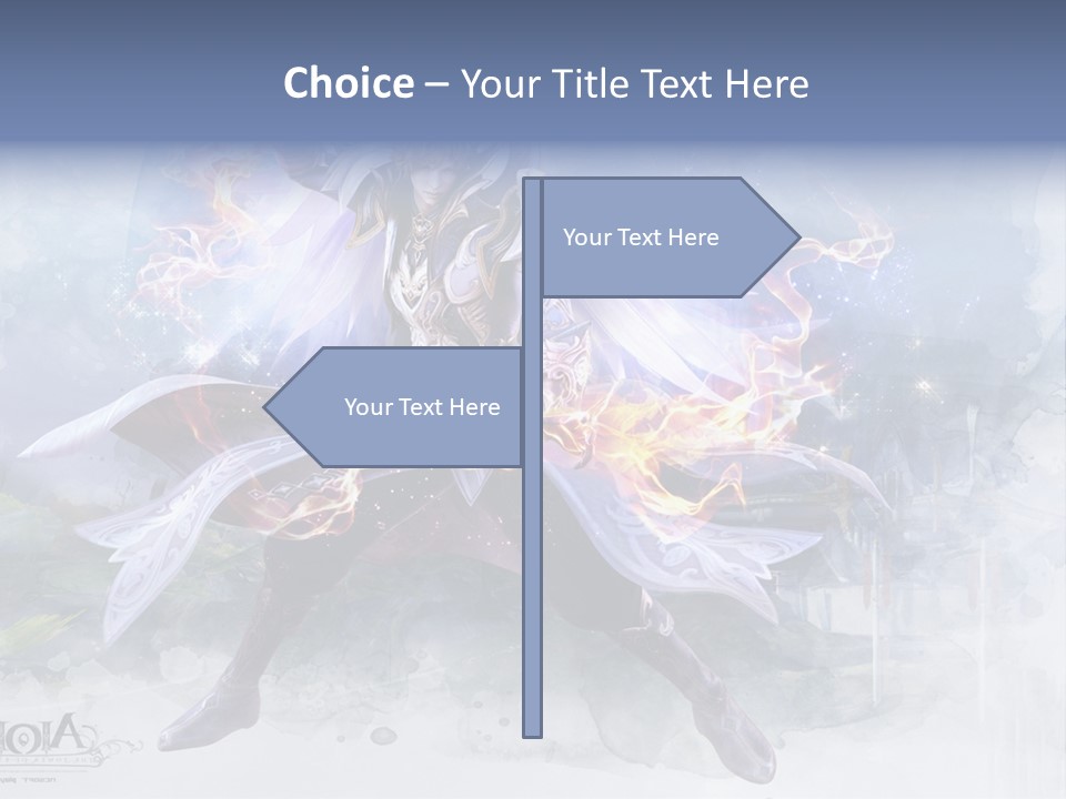 A Man With A Sword In His Hand Powerpoint Presentation PowerPoint Template