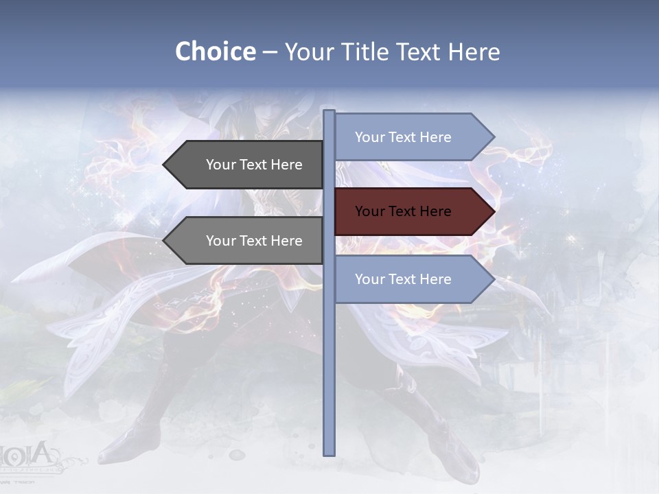 A Man With A Sword In His Hand Powerpoint Presentation PowerPoint Template