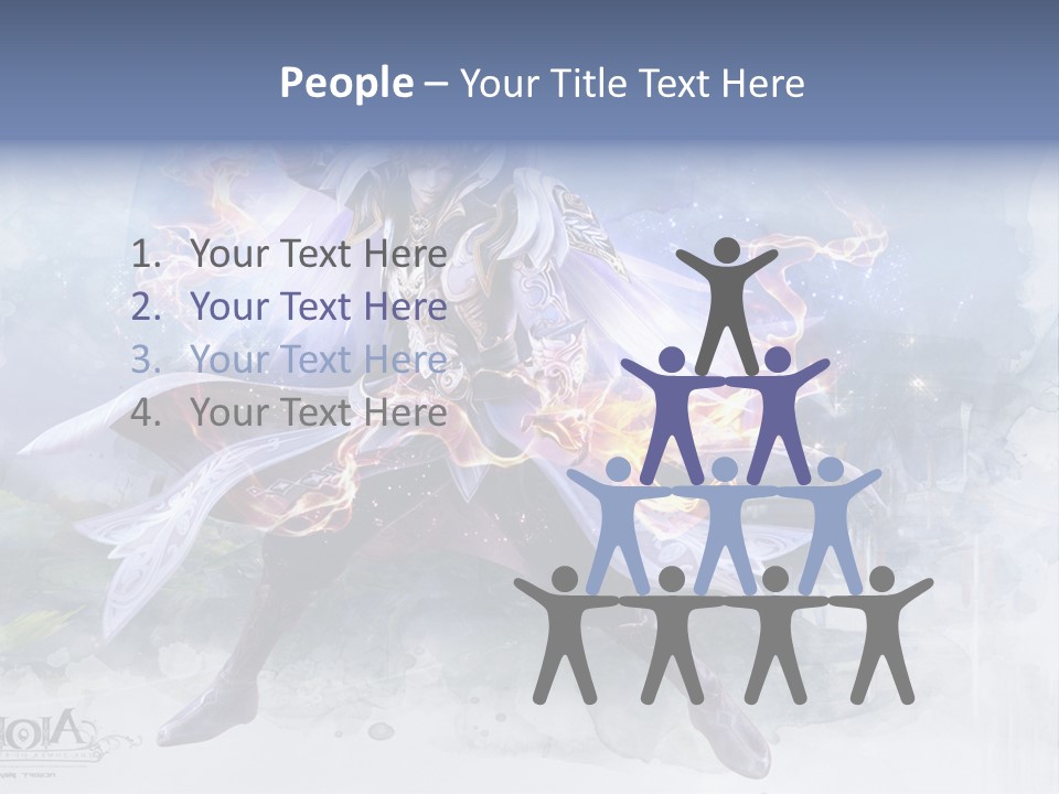 A Man With A Sword In His Hand Powerpoint Presentation PowerPoint Template