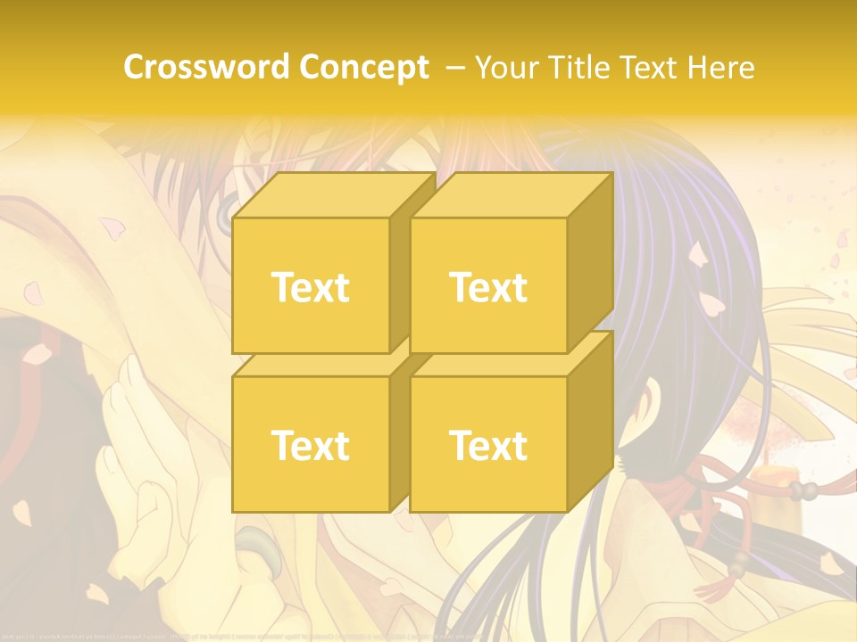 A Couple Kissing In Front Of A Yellow Background PowerPoint Template