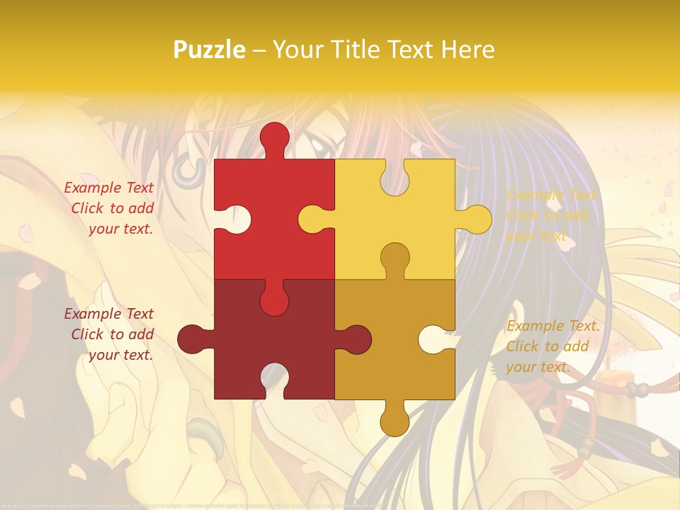 A Couple Kissing In Front Of A Yellow Background PowerPoint Template