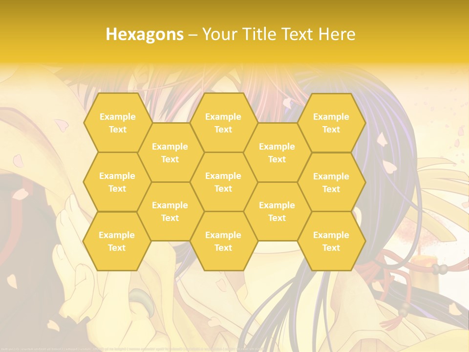 A Couple Kissing In Front Of A Yellow Background PowerPoint Template