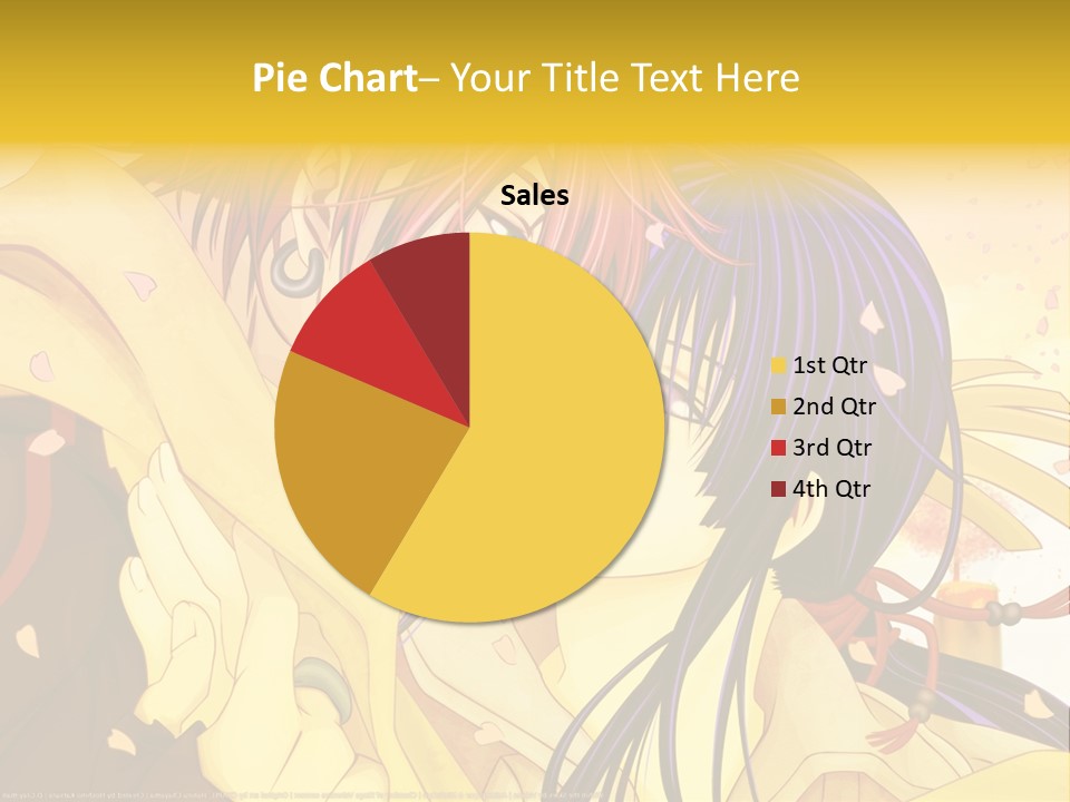A Couple Kissing In Front Of A Yellow Background PowerPoint Template