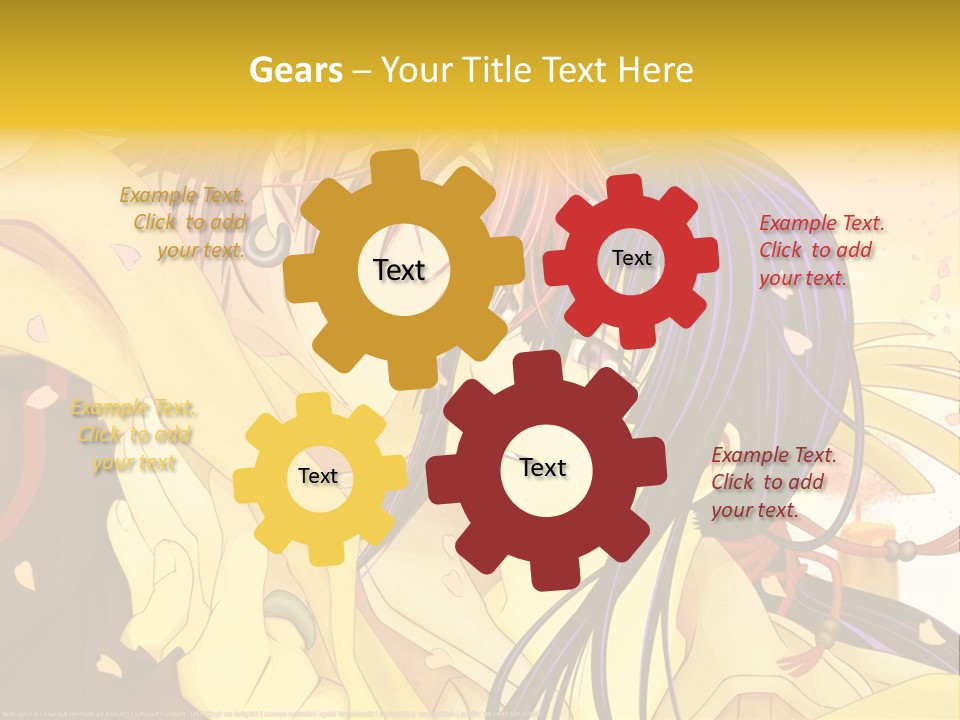 A Couple Kissing In Front Of A Yellow Background PowerPoint Template