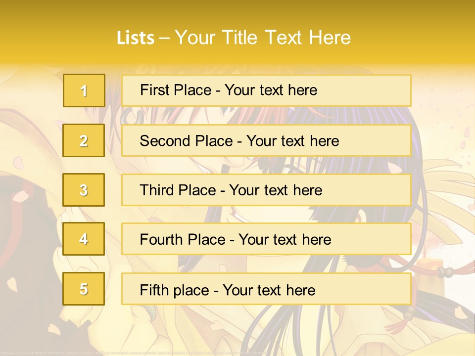 A Couple Kissing In Front Of A Yellow Background PowerPoint Template