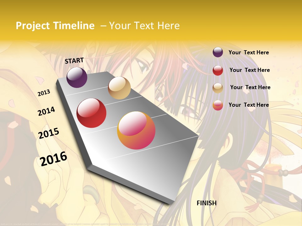 A Couple Kissing In Front Of A Yellow Background PowerPoint Template