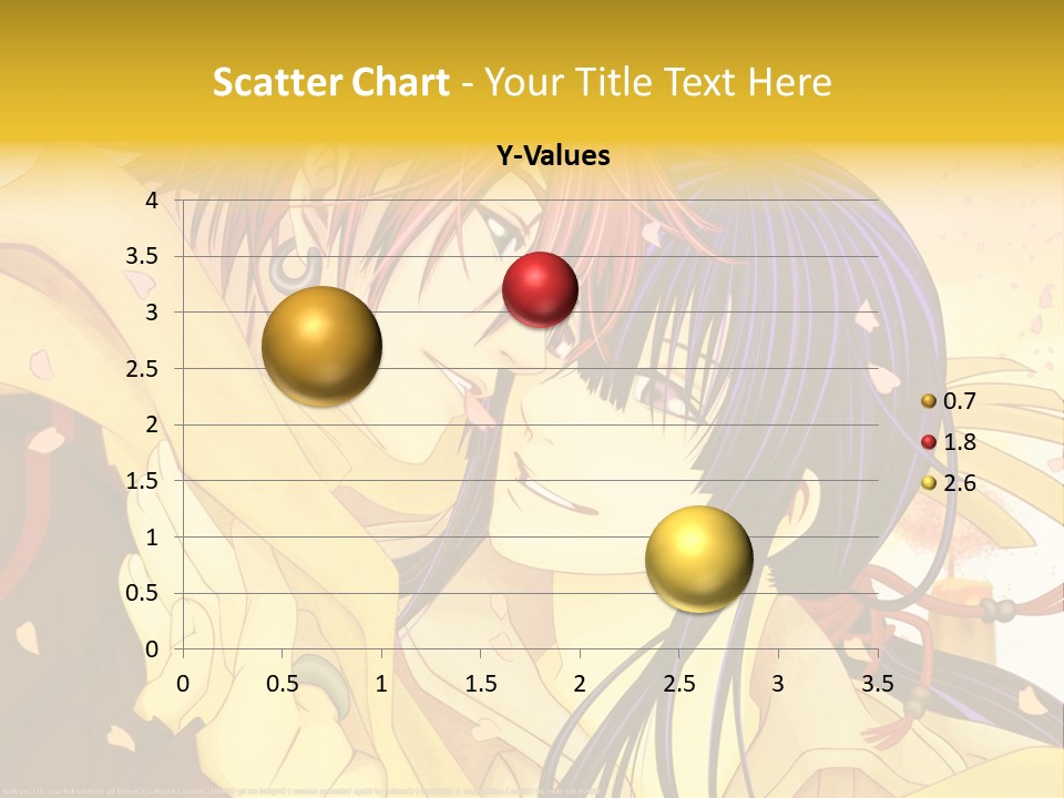 A Couple Kissing In Front Of A Yellow Background PowerPoint Template