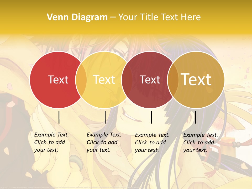 A Couple Kissing In Front Of A Yellow Background PowerPoint Template