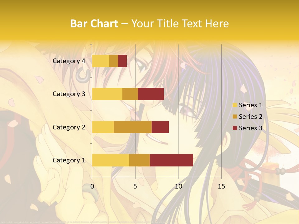 A Couple Kissing In Front Of A Yellow Background PowerPoint Template