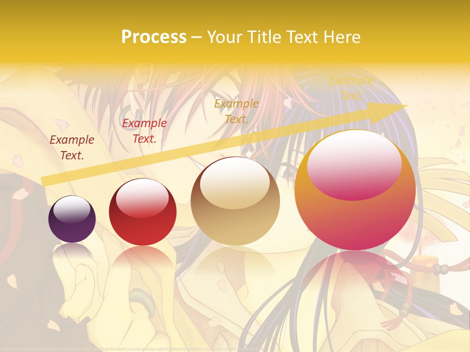 A Couple Kissing In Front Of A Yellow Background PowerPoint Template