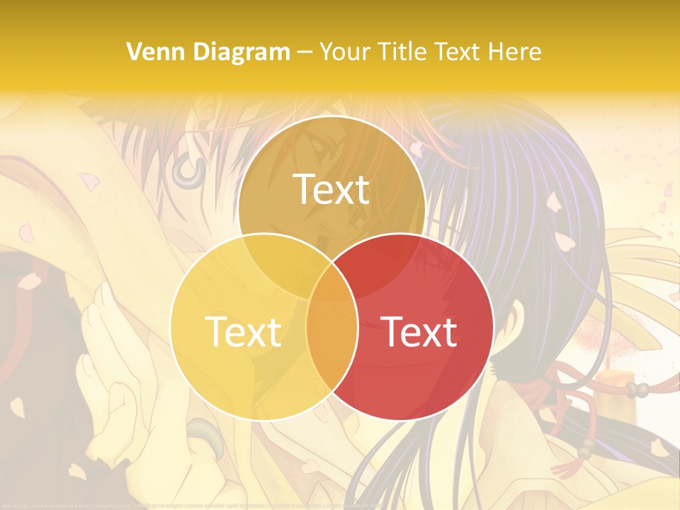 A Couple Kissing In Front Of A Yellow Background PowerPoint Template