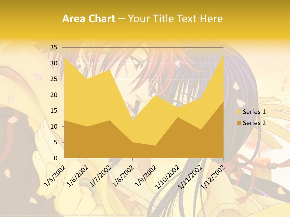 A Couple Kissing In Front Of A Yellow Background PowerPoint Template