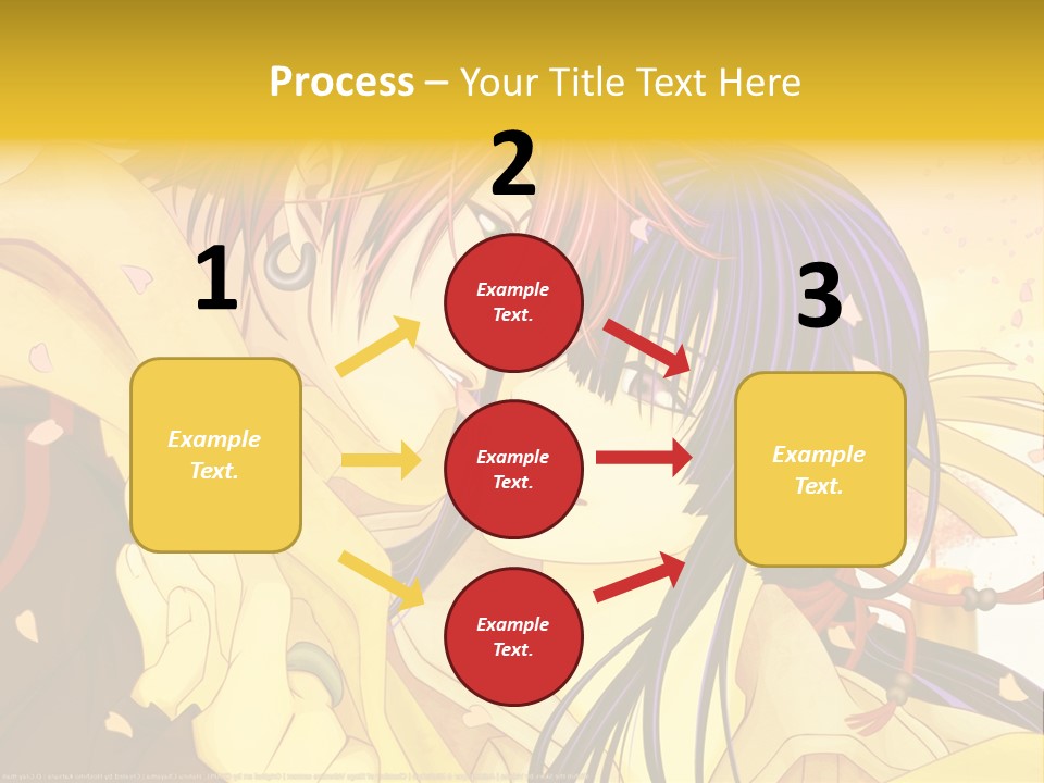 A Couple Kissing In Front Of A Yellow Background PowerPoint Template