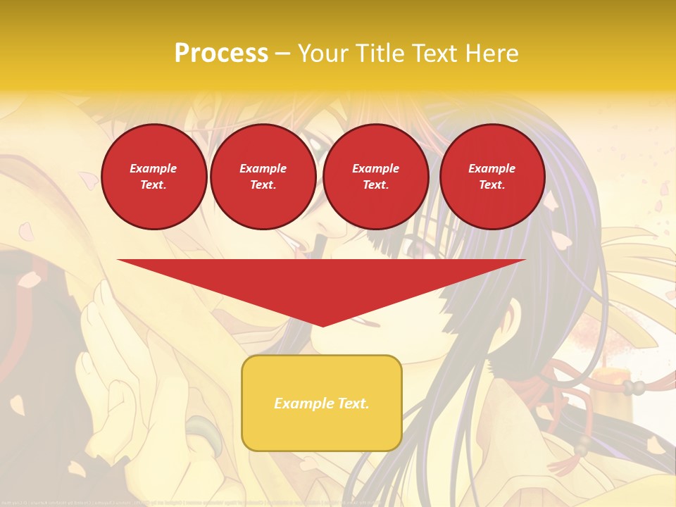 A Couple Kissing In Front Of A Yellow Background PowerPoint Template