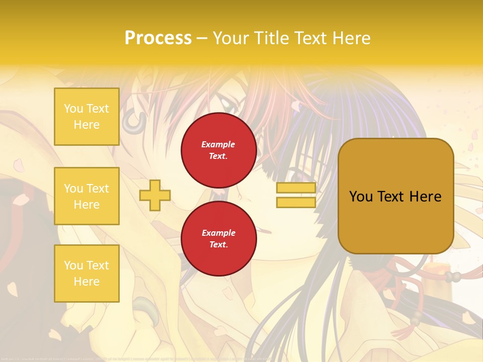 A Couple Kissing In Front Of A Yellow Background PowerPoint Template