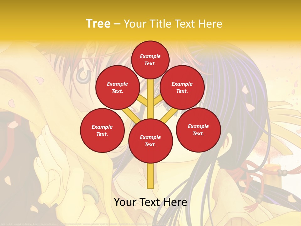 A Couple Kissing In Front Of A Yellow Background PowerPoint Template