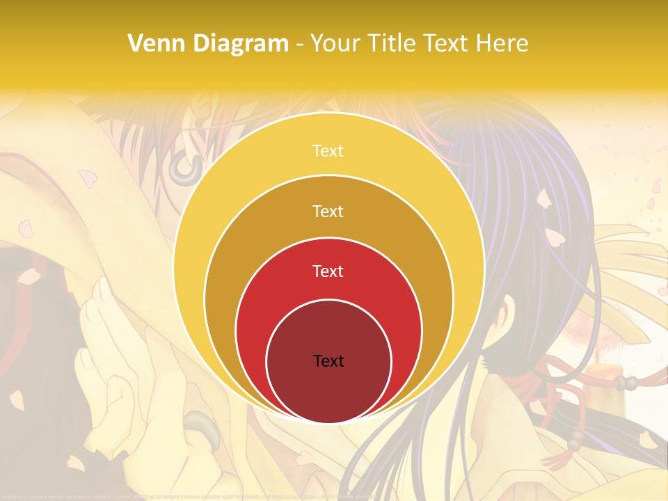 A Couple Kissing In Front Of A Yellow Background PowerPoint Template