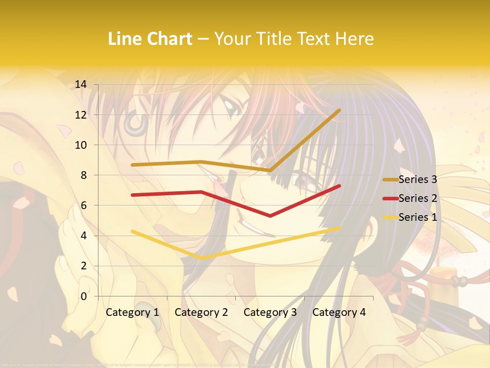 A Couple Kissing In Front Of A Yellow Background PowerPoint Template