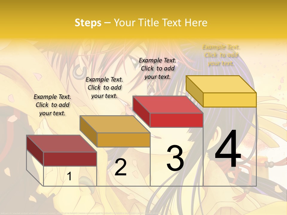 A Couple Kissing In Front Of A Yellow Background PowerPoint Template