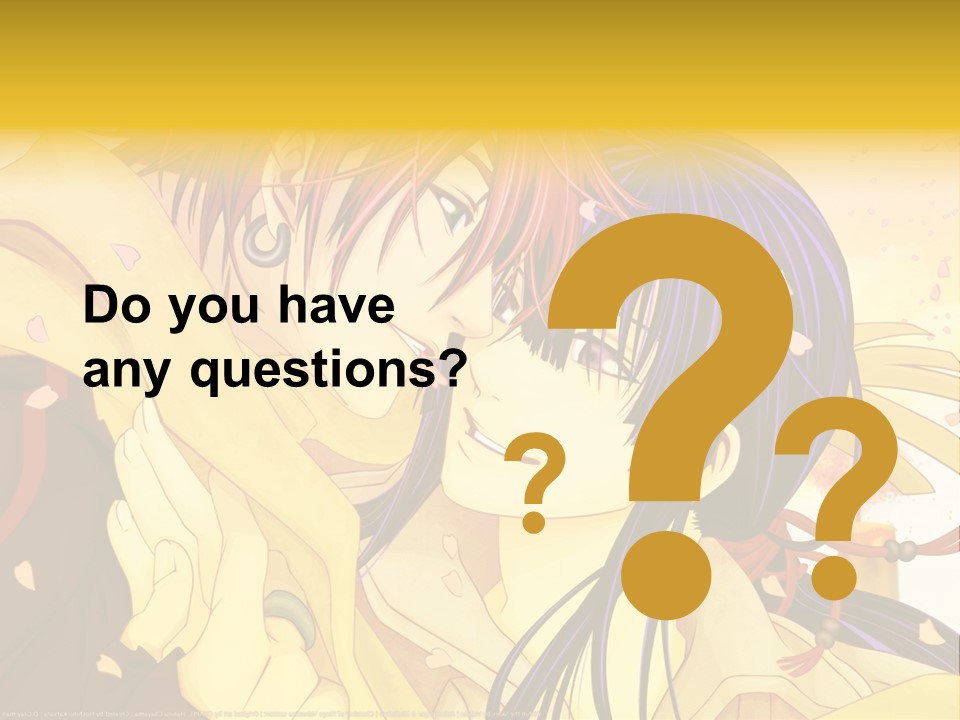 A Couple Kissing In Front Of A Yellow Background PowerPoint Template