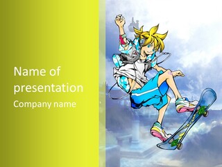 A Person On A Skateboard In The Air PowerPoint Template